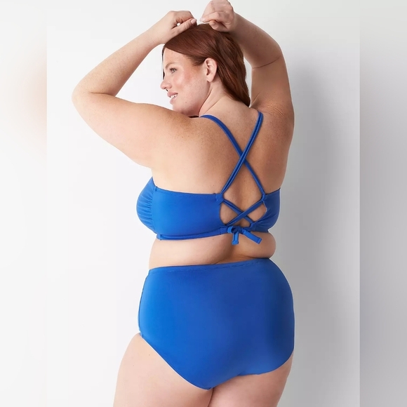 CACIQUE LANE BRYANT No-Wire Scoop-Neck Bikini Swim Top BRAND NEW - Picture 2 of 8